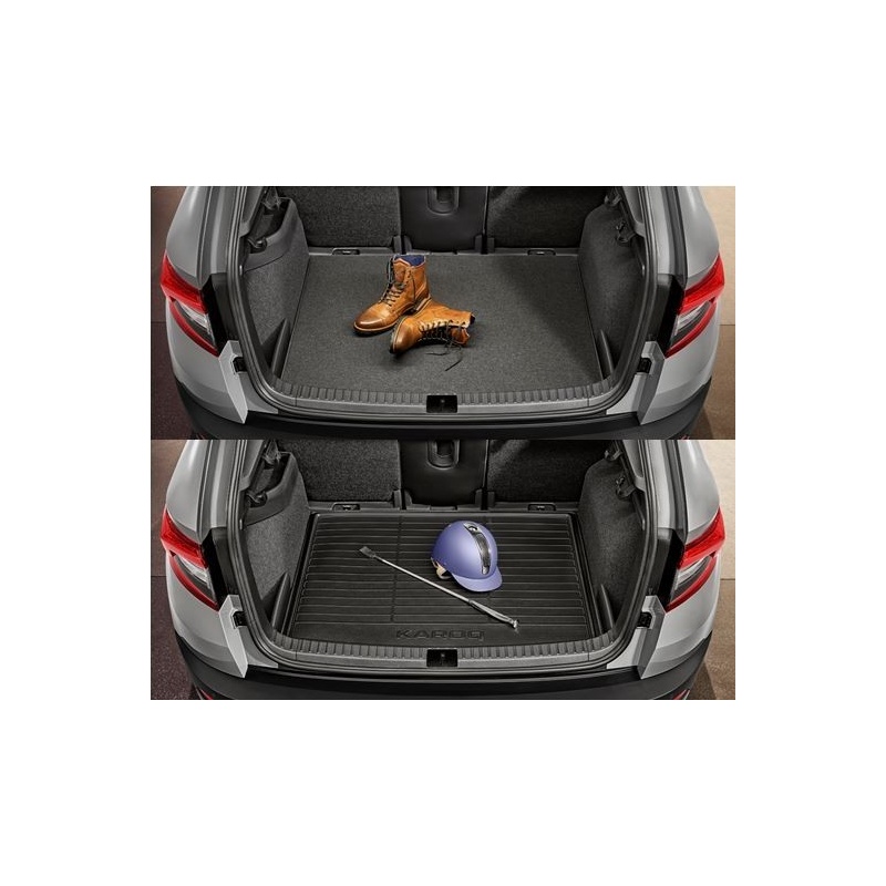 PAGASIRUUMI KAHEPOOLNE MATT Karoq kumm/tekstiil Varioflex/fiks tava põrand+Varioflex tõstetud põrand