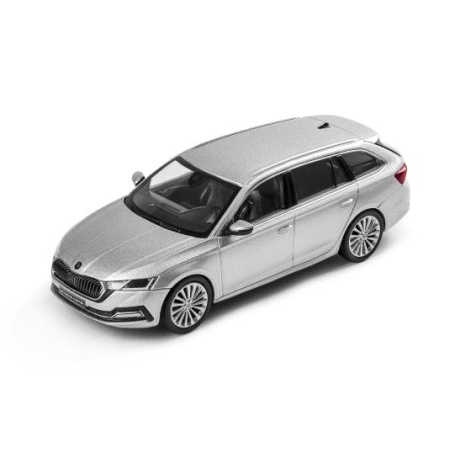 Modelis Octavia IV Combi 1:43 sidabrinė blizgi metalinė