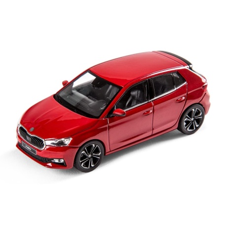 Automodelis Škoda Fabia A07 1:43 (aksominės raudonos spalvos)
